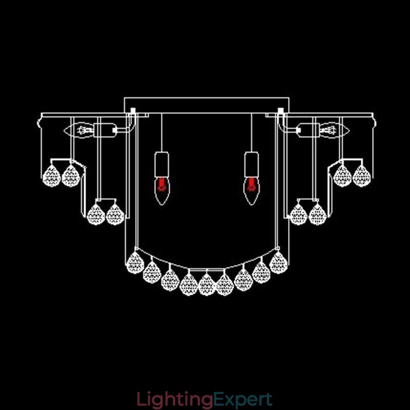 Luxury Flush Mount Crystal Ceiling Light Round Light