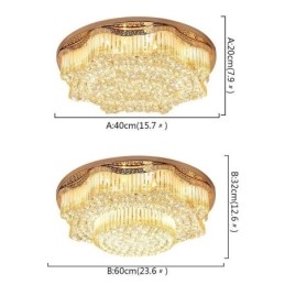 Contemporary Flush Mount Crystal Ceiling Light Luxury Round Lighting
