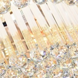 Contemporary Flush Mount Crystal Ceiling Light Luxury Round Lighting