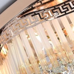 Contemporary Flush Mount Crystal Ceiling Light Luxury Round Lighting