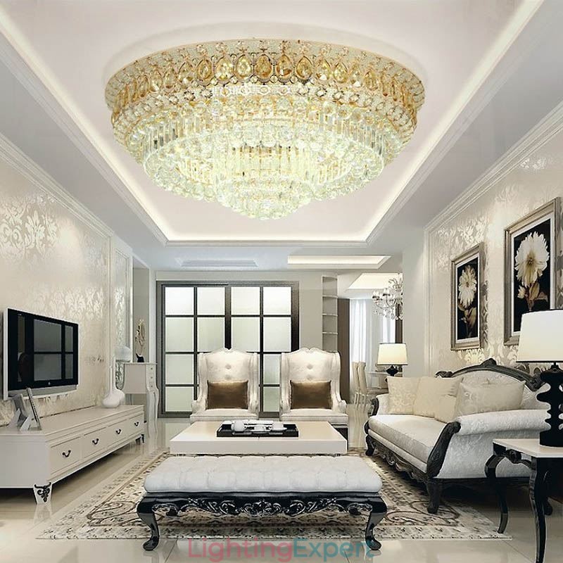 Flush Mount Crystal Modern Simple Ceiling Light Creative Round lighting
