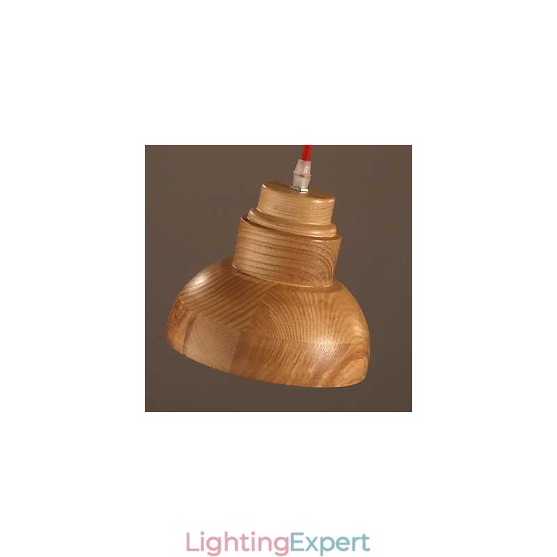 Chandelier Mini Style Traditional Classic Wood Bamboo