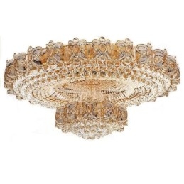 Modern Gold Crystal Ceiling Light Round Flush Mount Lighting