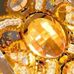 European Flush Mount Crystal Ceiling Light
