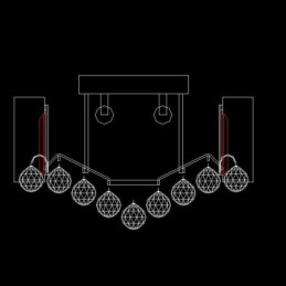 European Flush Mount Crystal Ceiling Light
