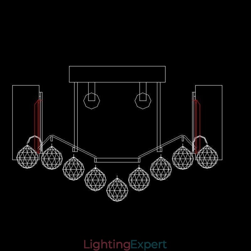 European Flush Mount Crystal Ceiling Light