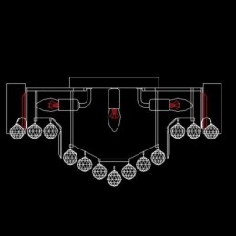 European Flush Mount Crystal Ceiling Light