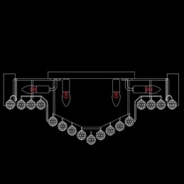 European Flush Mount Crystal Ceiling Light