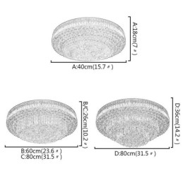 Flush Mount Crystal Ceiling Light European Round Lighting
