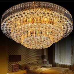 Flush Mount Crystal Ceiling Light European Round Lighting