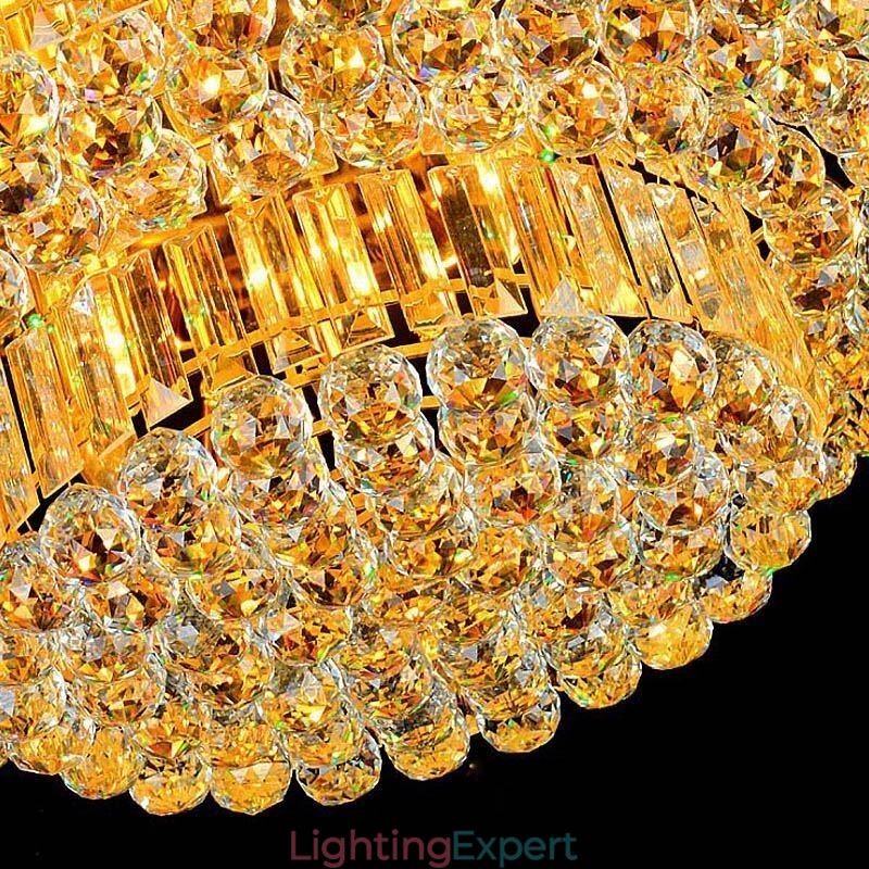 Flush Mount Crystal Ceiling Light European Round Lighting