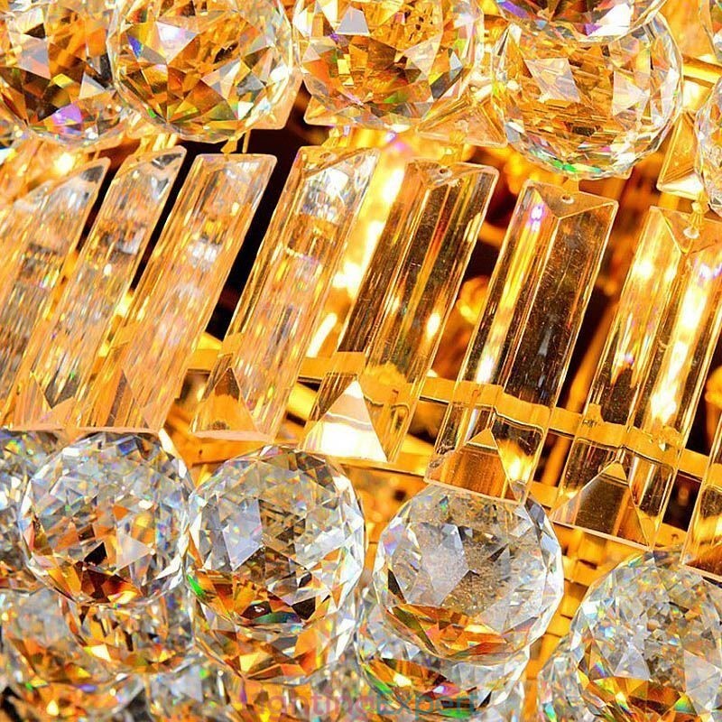 Flush Mount Crystal Ceiling Light European Round Lighting