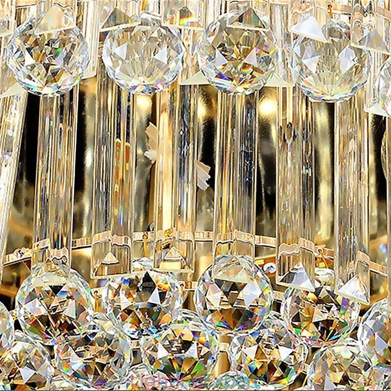 Crystal Ceiling Light Contemporary Simple Round Flush Mount Light Fixture