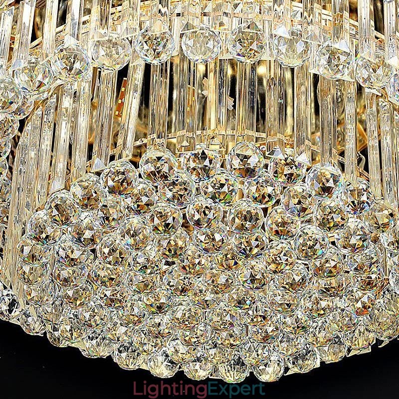 Crystal Ceiling Light Contemporary Simple Round Flush Mount Light Fixture