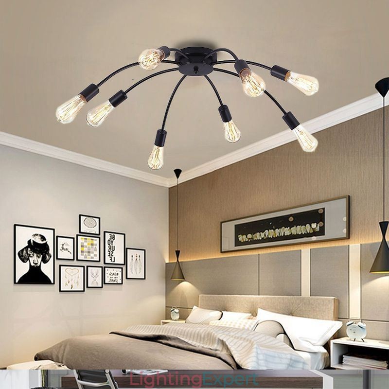 Ceiling Spider Lamp Antique Classic Flush Mount Dining Lamp 8 10 Arms