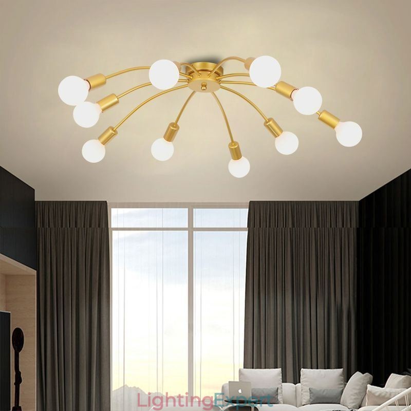 Ceiling Spider Lamp Antique Classic Flush Mount Dining Lamp 8 10 Arms