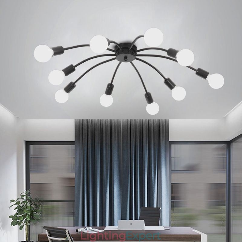 Ceiling Spider Lamp Antique Classic Flush Mount Dining Lamp 8 10 Arms