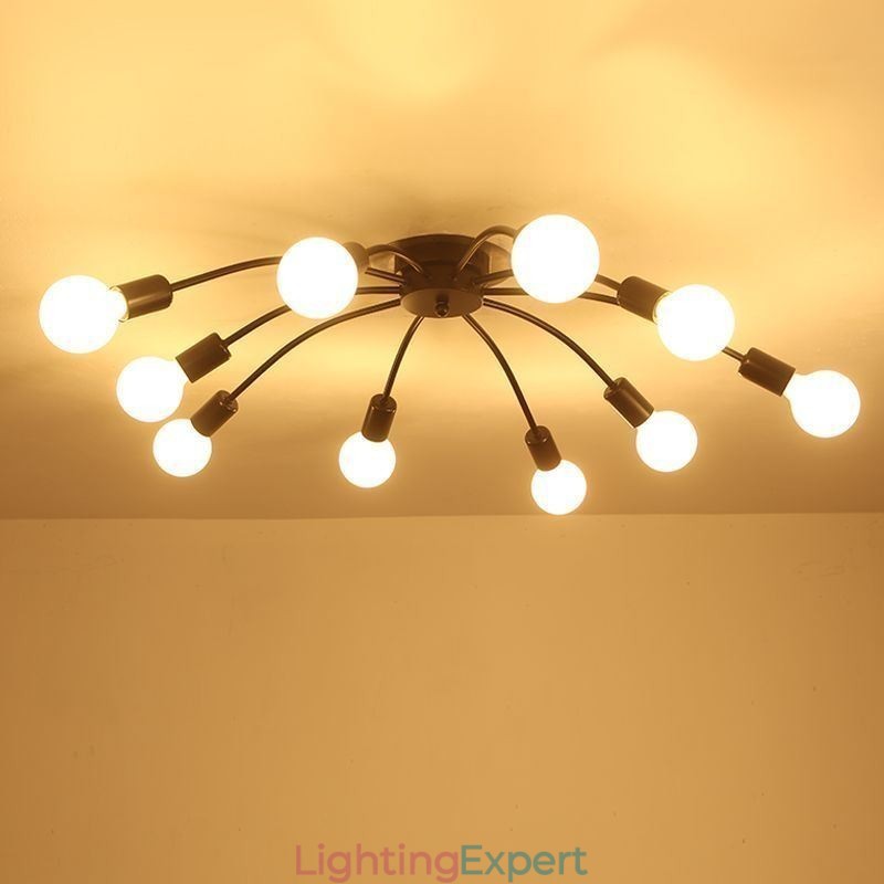 Ceiling Spider Lamp Antique Classic Flush Mount Dining Lamp 8 10 Arms
