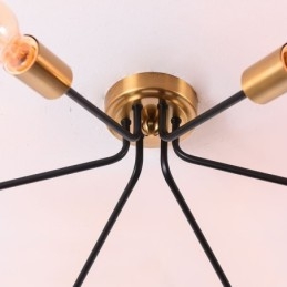 Sputnik Chandelier 6 Light Semi Flush Mount Ceiling Light Fixture