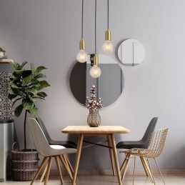 Nordic Brass 3 Pendant Cluster Light Island Creative Minimalist Light Fixture