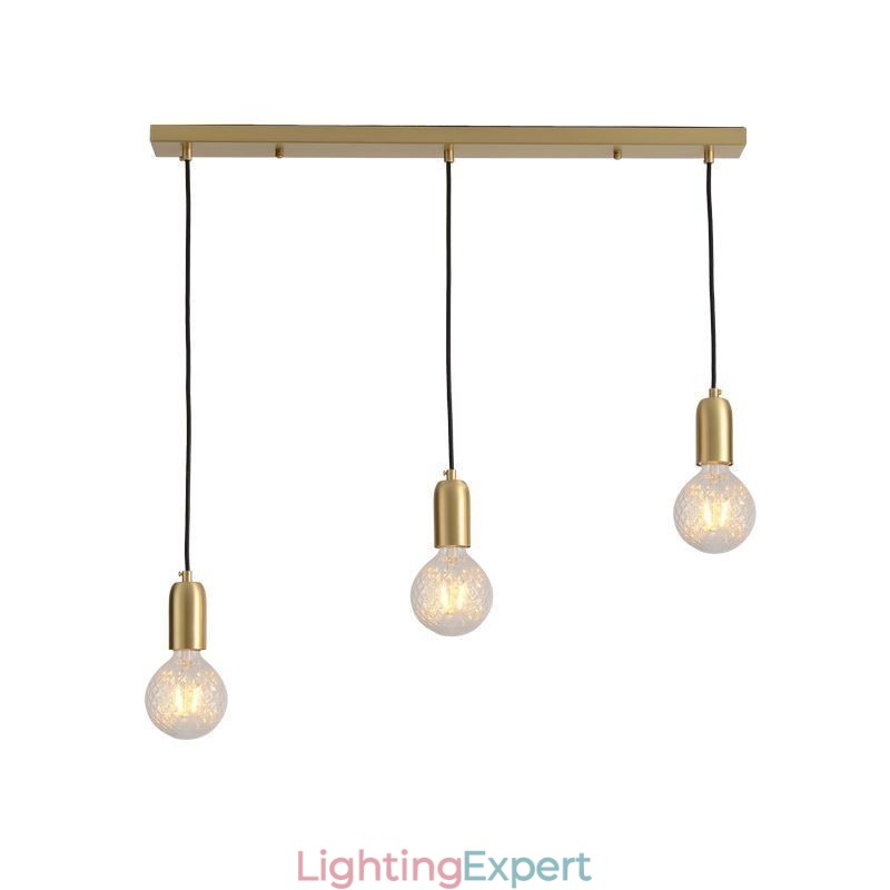 Nordic Brass 3 Pendant Cluster Light Island Creative Minimalist Light Fixture