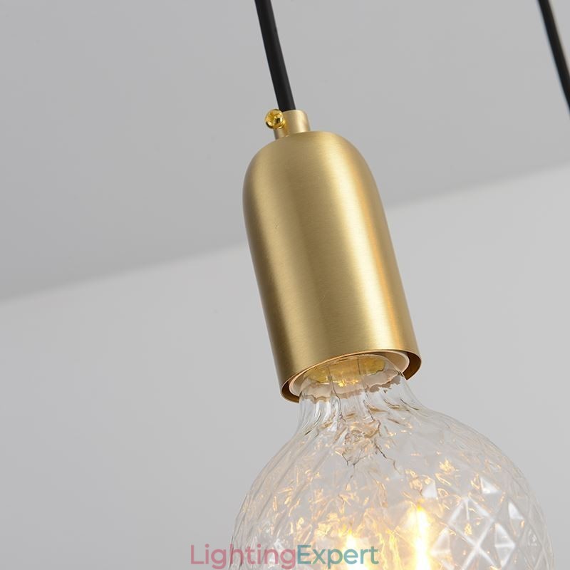 Nordic Brass 3 Pendant Cluster Light Island Creative Minimalist Light Fixture