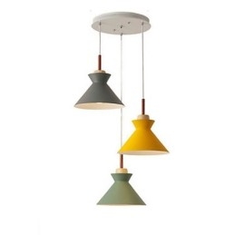 Nordic Macaron Island 3 Light Pendant Lighting Simple Iron Arti Three Lights