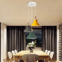 Nordic Macaron Island 3 Light Pendant Lighting Simple Iron Arti Three Lights