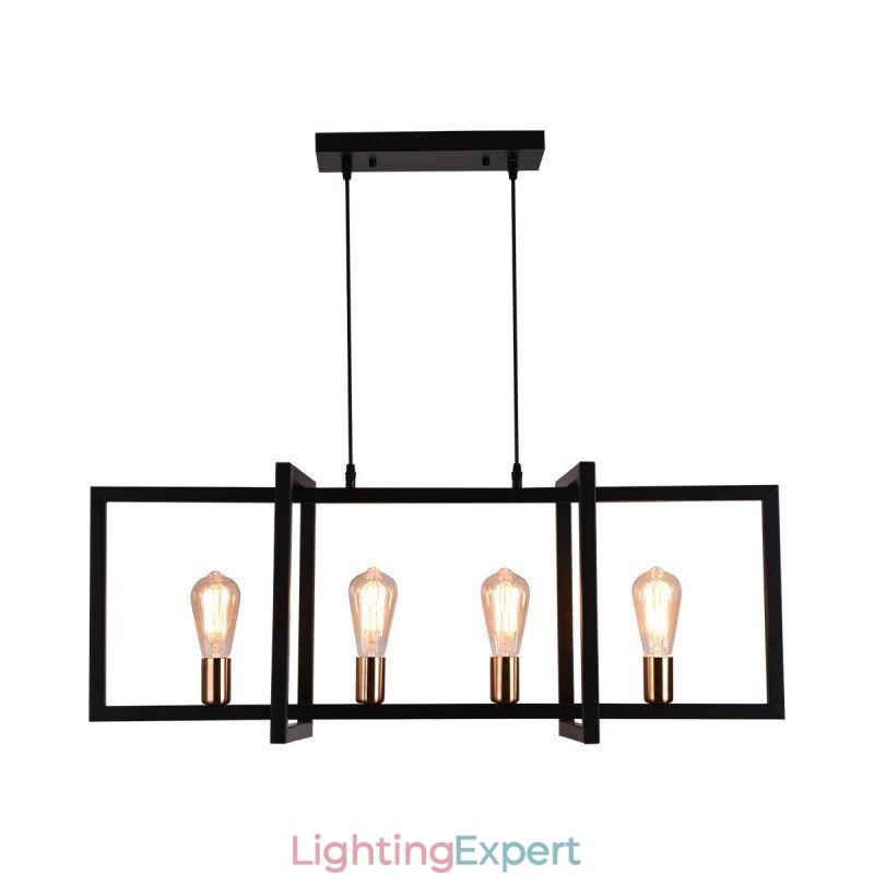 4 Light Pendant Light Industrial Style Lightingway
