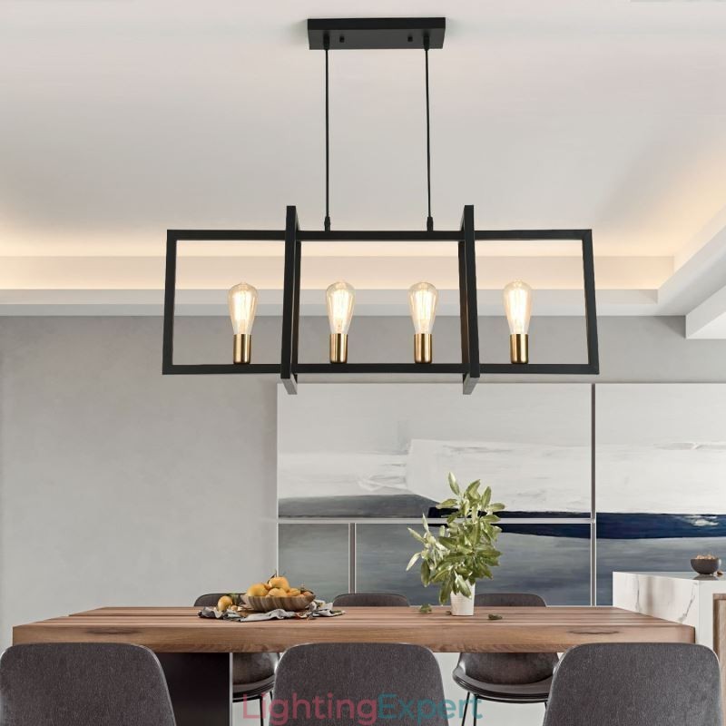 4 Light Pendant Light Industrial Style Lightingway