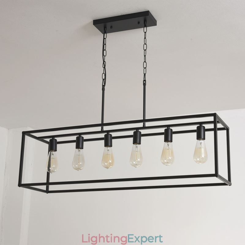 Farmhouse Pendant Lighting Fixture Island Hanging Lights 6 Lights