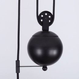 Industrial Farmhouse Pulley Pendant Light Retractable Design Adjustable Height