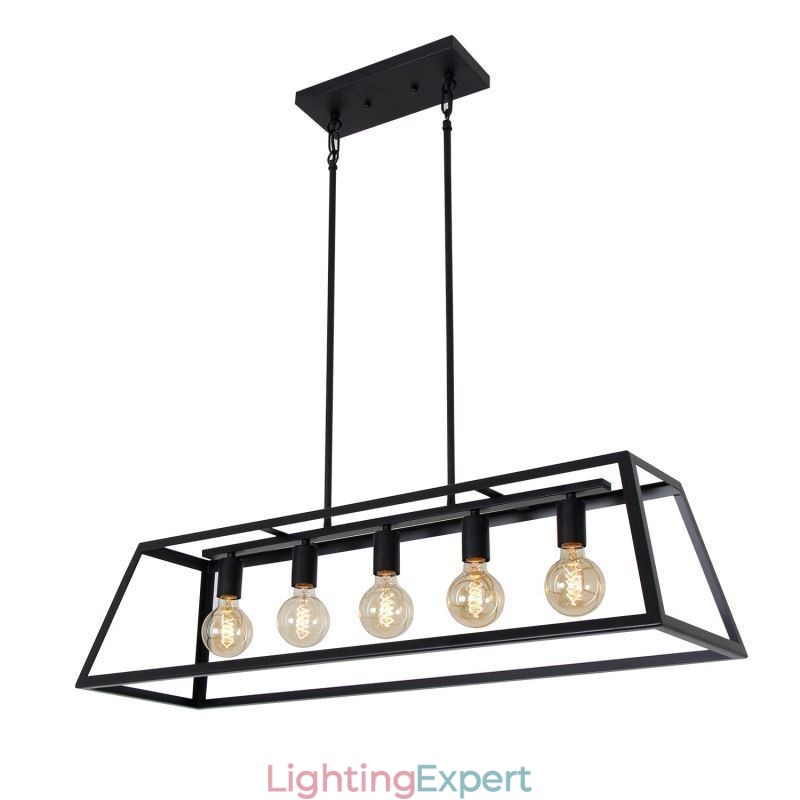 Industrial Metal Pendant Light Trapezoidal Hanging Ceiling Light