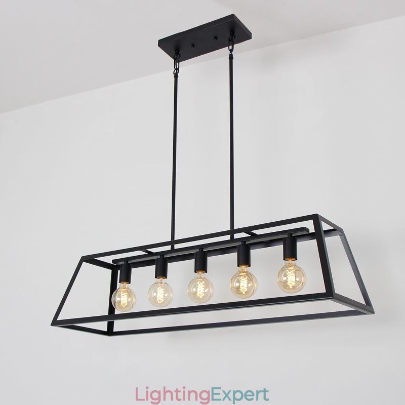Industrial Metal Pendant Light Trapezoidal Hanging Ceiling Light