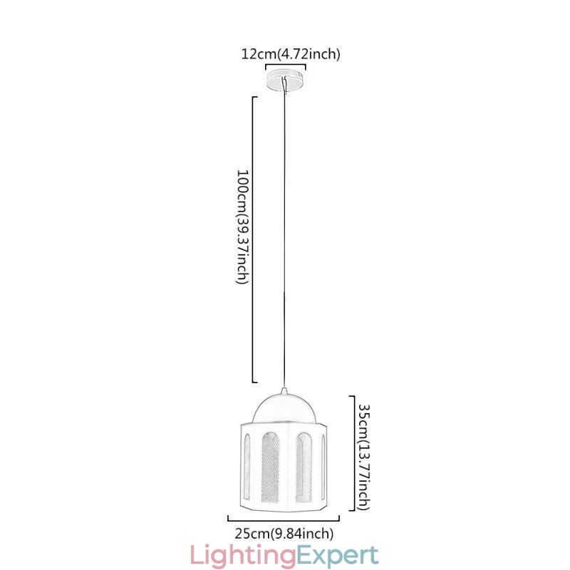 Castle Shaped Pendant Light Modern Blue and White Color Light