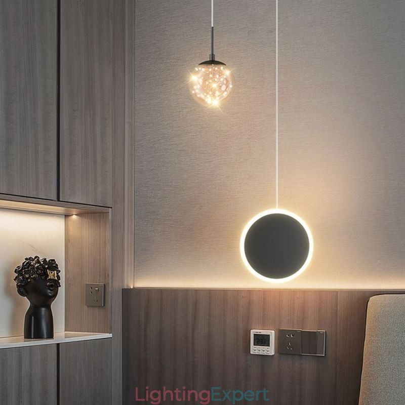 Round Ring Pendant Light Modern Ball Hanging Lamp
