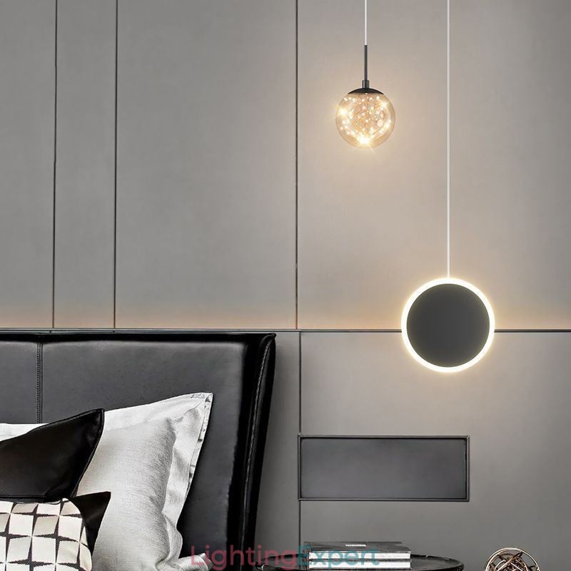 Round Ring Pendant Light Modern Ball Hanging Lamp