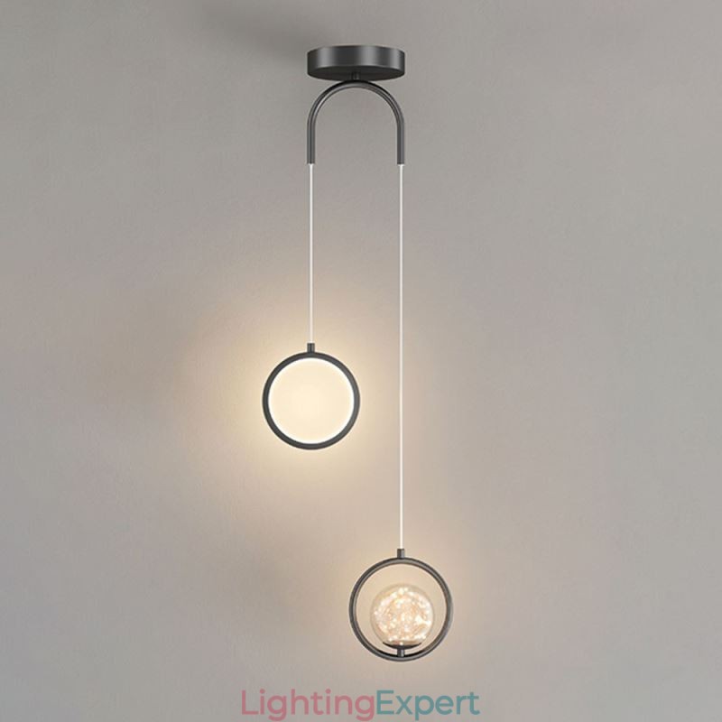 Round Ring Pendant Light Modern Ball Hanging Lamp