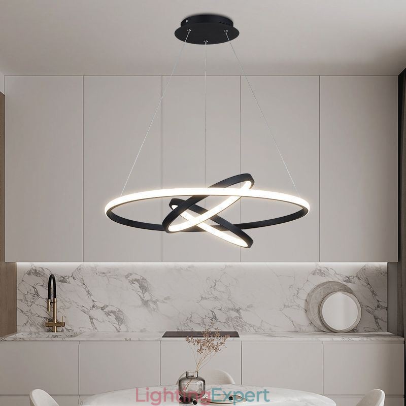 Modern Chandelier Dimmable 3 Ring Pendant Lighting