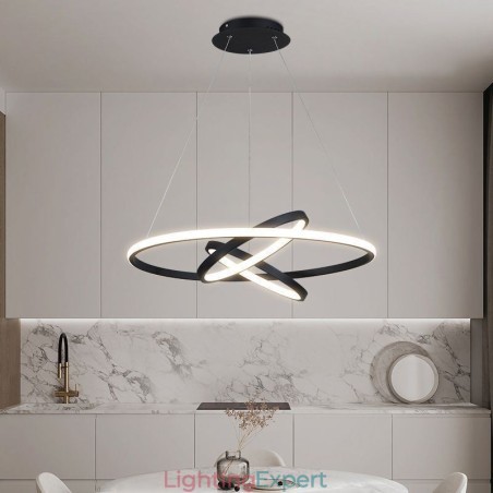Modern Chandelier Dimmable 3 Ring Pendant Lighting