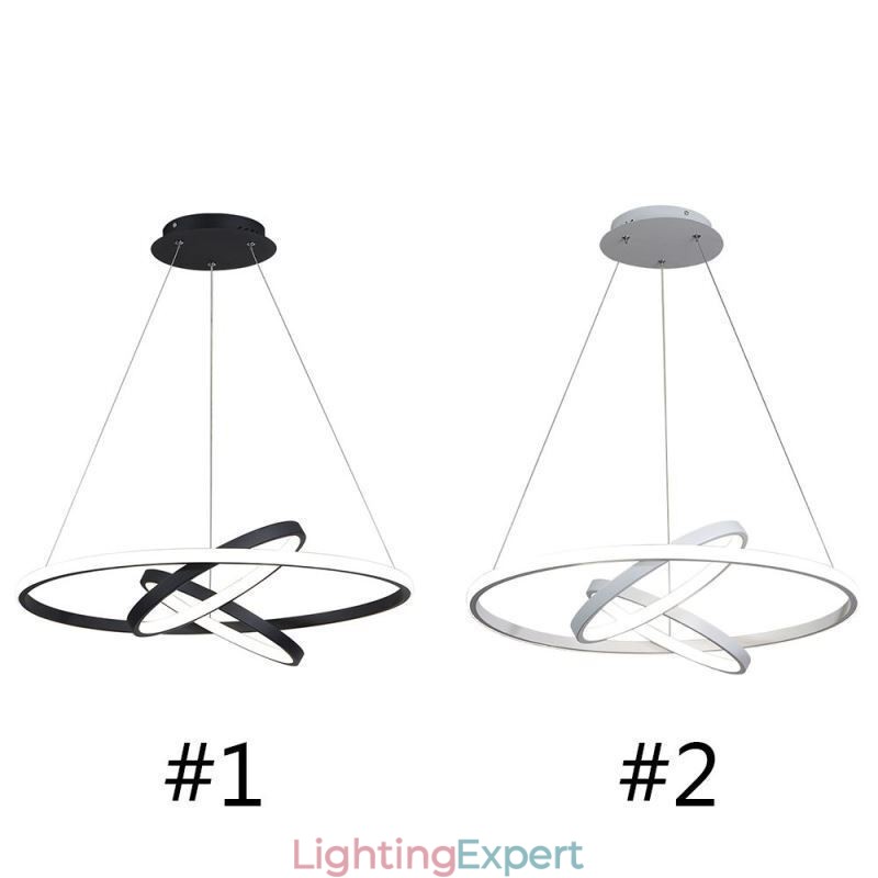 Modern Chandelier Dimmable 3 Ring Pendant Lighting