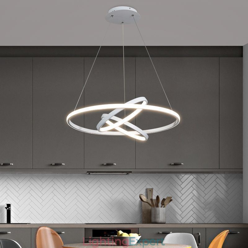 Modern Chandelier Dimmable 3 Ring Pendant Lighting