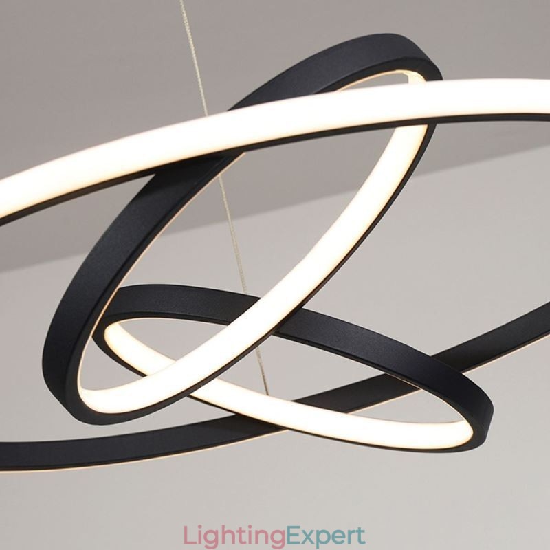 Modern Chandelier Dimmable 3 Ring Pendant Lighting