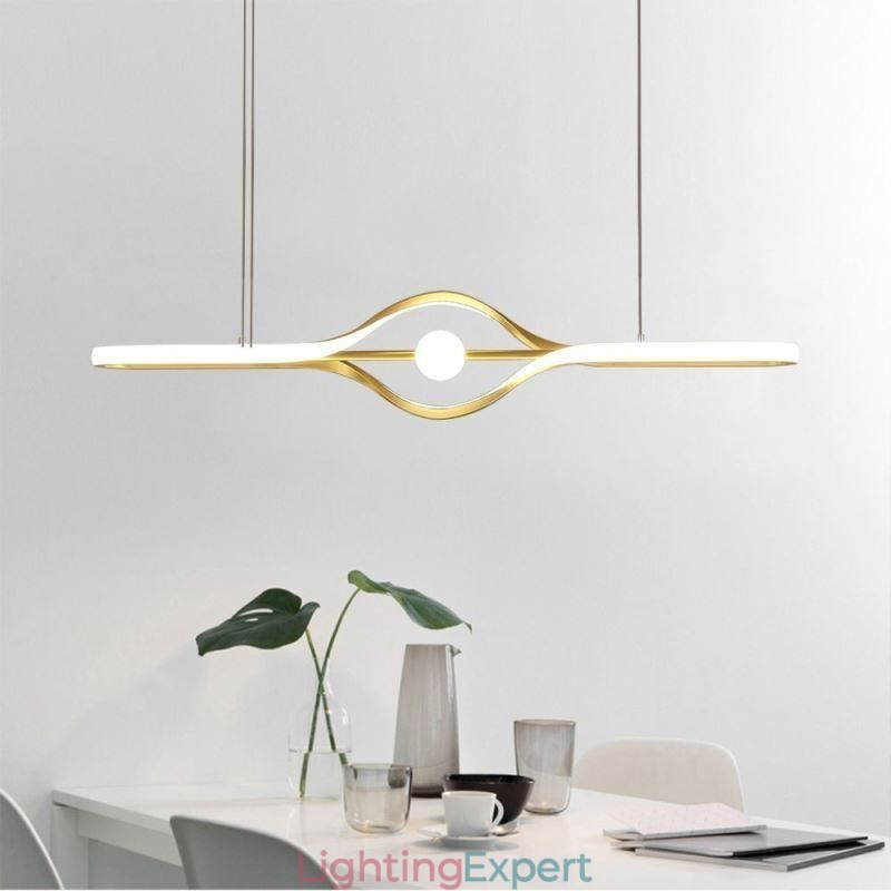 Modern Linear Pendant Light Long Strip Hanging Lamp