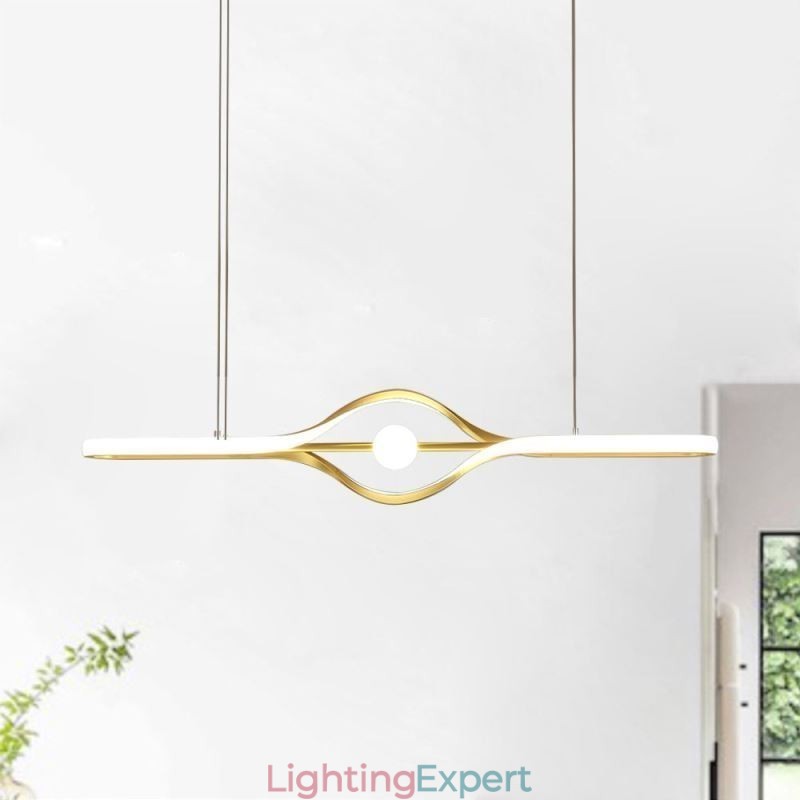 Modern Linear Pendant Light Long Strip Hanging Lamp