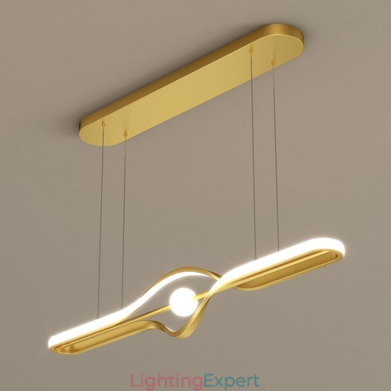 Modern Linear Pendant Light Long Strip Hanging Lamp
