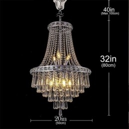Modern Crystal Chandelier Contemporary Elegant Ceiling Light Fixture Duplex Stair
