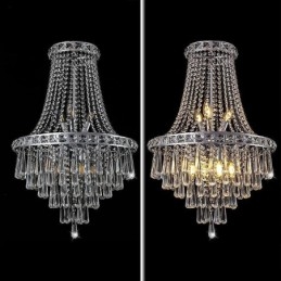Modern Crystal Chandelier Contemporary Elegant Ceiling Light Fixture Duplex Stair