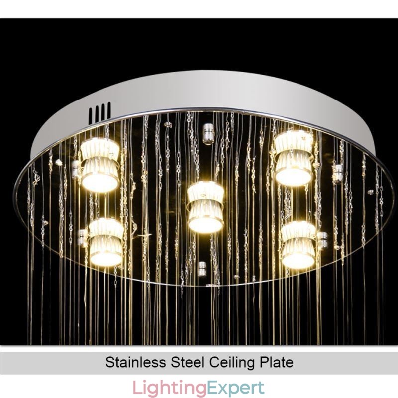 Crystal Chandelier Contemporary Elegant Ceiling Light Fixture Duplex Stair