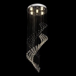 Elegant Crystal Chandelier Raindrop Ceiling Lights Foyer